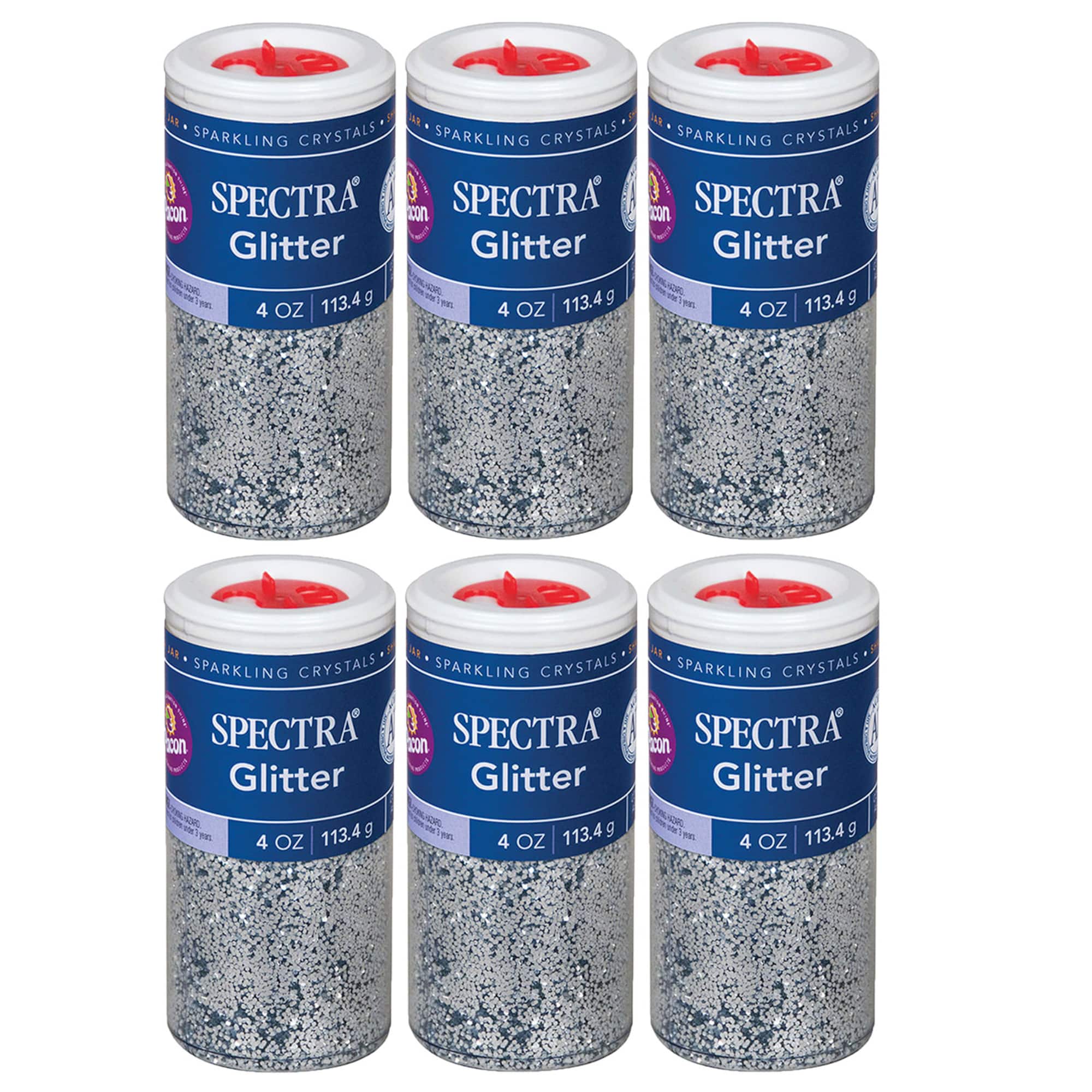 4 Packs: 6 ct. (24 total) Spectra® Glitter Jars, 4oz.